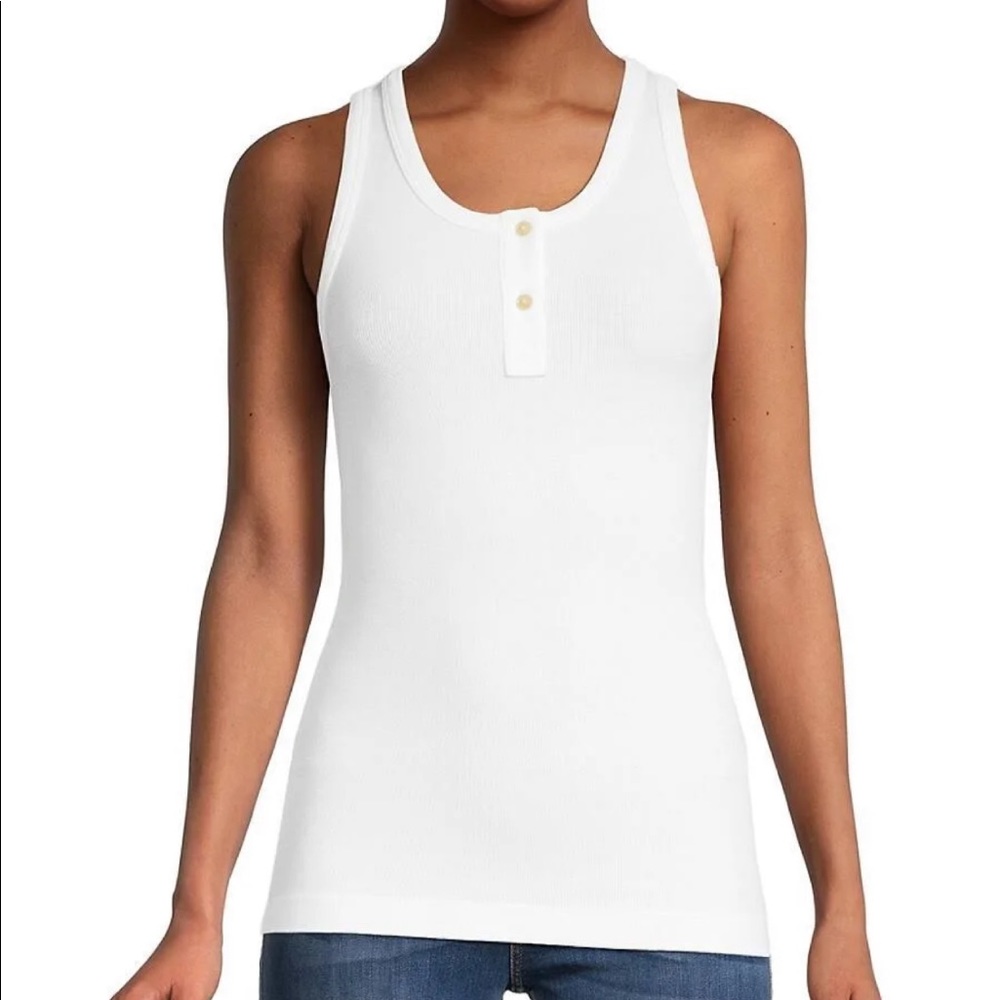 Vince Rib Henley Tank